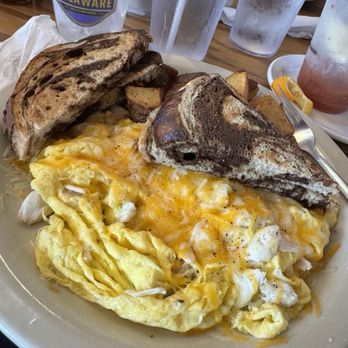 Crabcake Factory Bayside - Scrambled eggs with jumbo lump crab - Seafood Near Me - Selbyville, Delaware