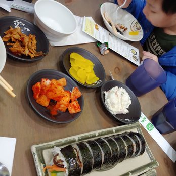 Rolly Kimbab - Sides. Radish Kimchi, potato salad, pickled radish - Korean Near Me - Flushing, New York Rolly Kimbab - Sides. Radish Kimchi, potato salad, pickled radish - Korean Near Me - Flushing, New York