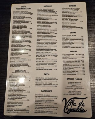 Menu photo 6 Villa De Colombia Hackensack, NJ
