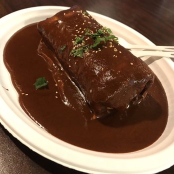 El Cantaro - Tofu veggie burrito "wet style" using a corn tortilla, so it's gluten-Free. Vegan, too!! - Mexican Near Me - Monterey, California