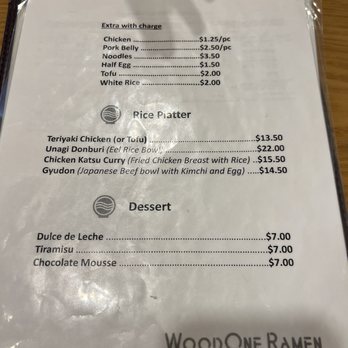 WoodOne Ramen - Menu - Ramen Near Me - Hallandale Beach, Florida WoodOne Ramen - Menu - Ramen Near Me - Hallandale Beach, Florida