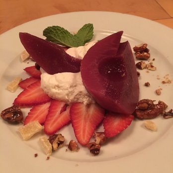Oiistar - The beautiful Poached Pear dessert - Asian Fusion Near Me - Chicago, Illinois Oiistar - The beautiful Poached Pear dessert - Asian Fusion Near Me - Chicago, Illinois