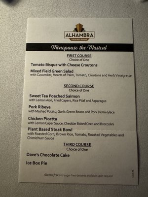 Menu photo 6 Alhambra Theatre & Dining Jacksonville, FL