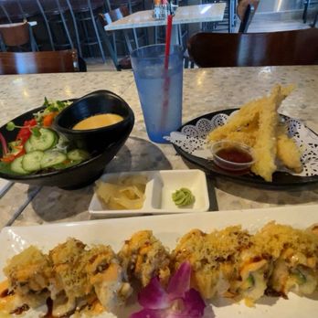 Sushi Times - House Salad, California tempura roll, tempura shrimp - Sushi Bars Near Me - Riverside, California Sushi Times - House Salad, California tempura roll, tempura shrimp - Sushi Bars Near Me - Riverside, California