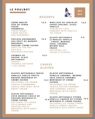 Menu photo 2 Le Poulbot Paris, 75 Menu photo 2 Le Poulbot Paris, 75