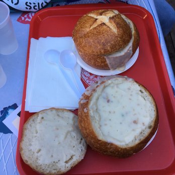 Chowders - Clam chowder bread bowl - Seafood Near Me - San Francisco, California Chowders - Clam chowder bread bowl - Seafood Near Me - San Francisco, California