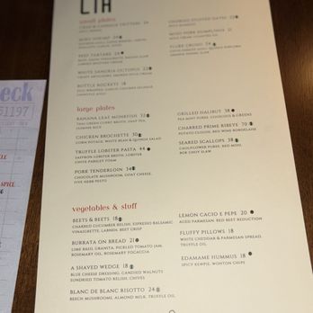 LIA - Menu - Tapas/Small Plates Near Me - Chicago, Illinois
