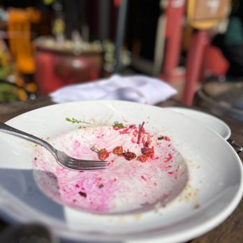 Cafe Cruz - a plate of food left on a table - Seafood Near Me - Soquel, California