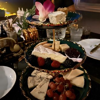 Hidden - three tiered trays of cheese and fruit - Speakeasies Near Me - Fort Lauderdale, Florida Hidden - three tiered trays of cheese and fruit - Speakeasies Near Me - Fort Lauderdale, Florida