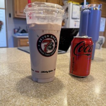 7 Brew Coffee - Coke for color reference. WAY too light to be a brunette. - Coffee & Tea Near Me - Mokena, Illinois