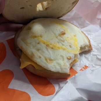Dunkin' - Breakfast sandwich (egg and cheese on a bagel) - Donuts Near Me - Cedar Brook, New Jersey Dunkin' - Breakfast sandwich (egg and cheese on a bagel) - Donuts Near Me - Cedar Brook, New Jersey
