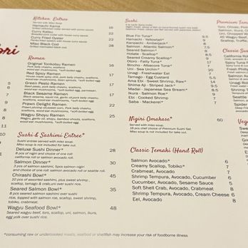 Ramen Nori - Menu - Sushi Bars Near Me - Bellevue, Washington Ramen Nori - Menu - Sushi Bars Near Me - Bellevue, Washington