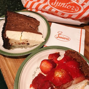 Junior's Restaurant - chocolate mousse & strawberry cheese pie -- super good!! - Bakeries Near Me - Brooklyn, New York