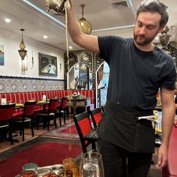 Pouring the Moroccan Mint Tea Pouring the Moroccan Mint Tea