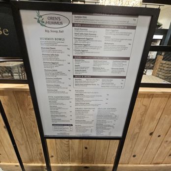 Oren’s Hummus - Menu - Mediterranean Near Me - Los Gatos, California