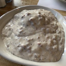Half biscuits and gravy! Half biscuits and gravy!