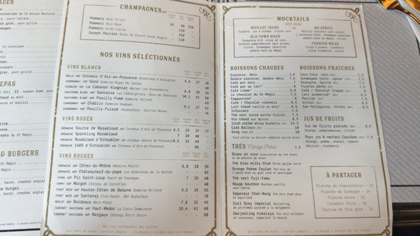 Menu photo 1 Café Saint-Régis Paris, 75 Menu photo 1 Café Saint-Régis Paris, 75