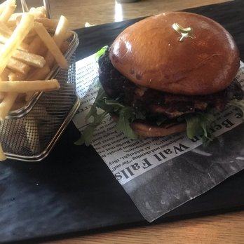 The Local Press - Salmon Burger - Salad Near Me - Park, New York