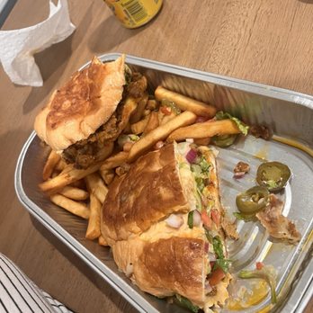 Azul - Torta de chorizo and fries - Sports Bars Near Me - Charleston, South Carolina Azul - Torta de chorizo and fries - Sports Bars Near Me - Charleston, South Carolina
