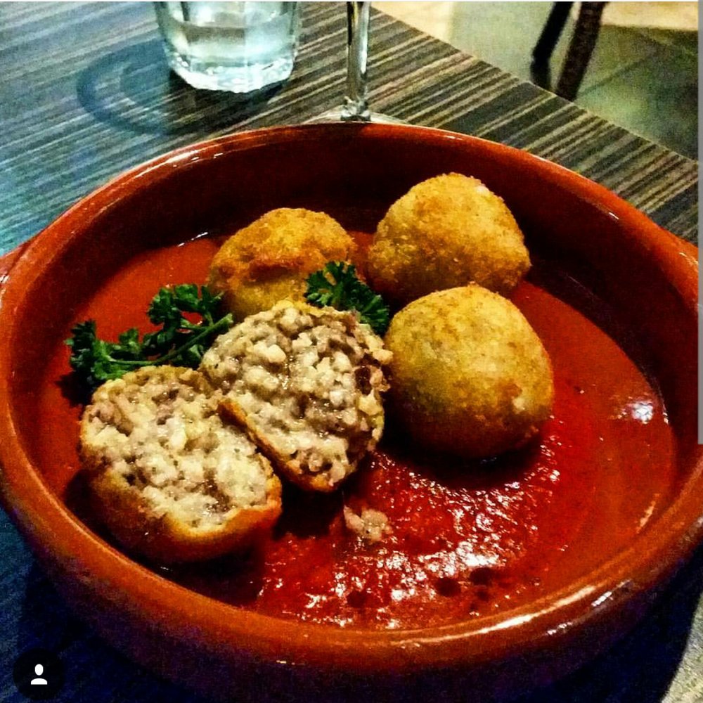 Spizzico - My arancini - a selection of four flavours. I love that you get a mixed bowl! - Italian Near Me - Kangaroo Point, QLD