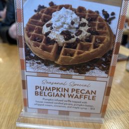 Waffle menu Waffle menu