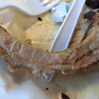 JJ's smoke N BBQ - My boiled ribs.  No smoke ring at all - Food Trucks Near Me