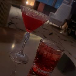 Cranberry vodka and raspberry martini.