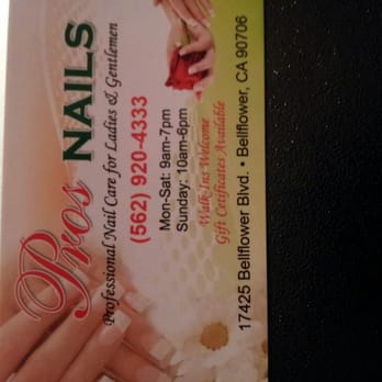 Pros Nails - Business hours - Nail Salons Near Me - Bellflower, California