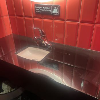 Nudo House STL - Bathroom with the cute, tiny sink - Ramen Near Me - St. Louis, Missouri Nudo House STL - Bathroom with the cute, tiny sink - Ramen Near Me - St. Louis, Missouri