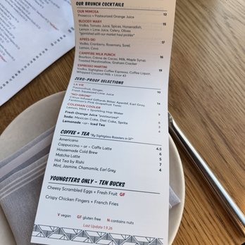 Camper - Drink menu - New American Near Me - Menlo Park, California