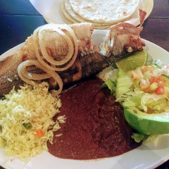 Tipicos Los Reyes - Fried Rockfish with rice, refried bean and salad. - Salvadoran Near Me - Manassas, Virginia