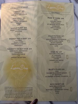 Menu photo 5 Lemon Drop Alameda, CA