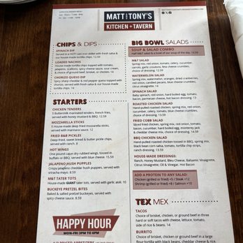 Matt and Tony's Kitchen x Tavern - Menu - Bars Near Me - Columbus, Ohio Matt and Tony's Kitchen x Tavern - Menu - Bars Near Me - Columbus, Ohio