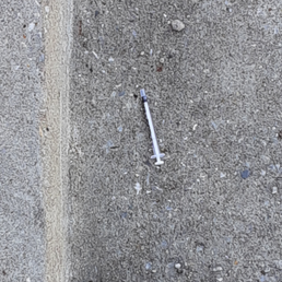 Syringe found in parking area-drug usage in Burgess Mill Community Syringe found in parking area-drug usage in Burgess Mill Community
