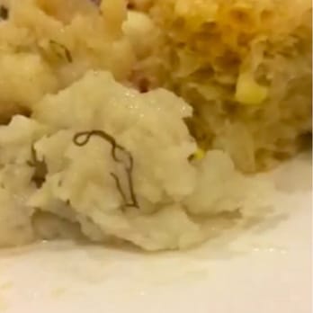 Hot Pot Buffet - Worm in fish paste after it's been cooked. - Chinese Near Me - Boston, Massachusetts