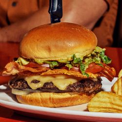 Red Robin - MadLove Burger, served with your choice of Bottomless Side
