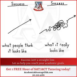 Academic Advantage - It's true- success ISN'T a straight line! Let us help you reach your academic goals today. Give us a call: 561.929.4080.