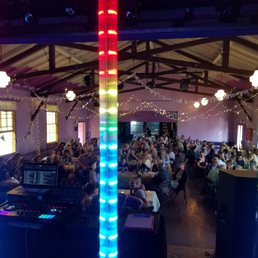 7/2/17 DJ Rockalot wedding reception setup, stage view