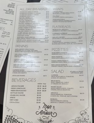Menu photo 2 Mon Amour Coffee & Wine New York, NY