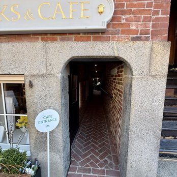 Beacon Hill Books & Cafe - Entrance to the cafe (& accessible entrance to the elevator) - Bookstores Near Me - Boston, Massachusetts