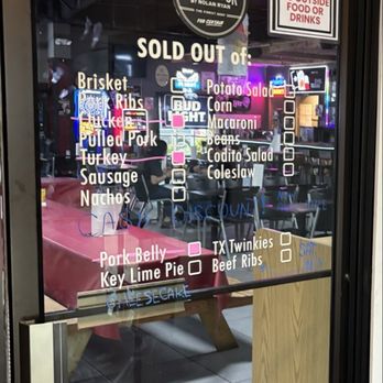 Choche’s BBQ & Bar - What's sold out - Barbeque Near Me - Eagle Pass, Texas