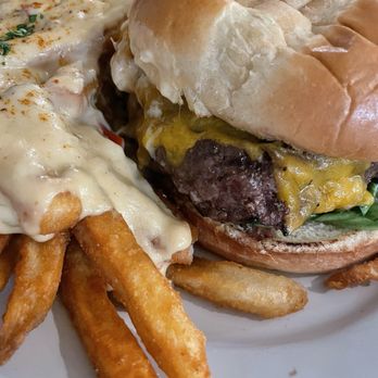 Blue Petes Restaurant - Burger with fries and She-Crab Soup - Seafood Near Me - Virginia Beach, Virginia Blue Petes Restaurant - Burger with fries and She-Crab Soup - Seafood Near Me - Virginia Beach, Virginia