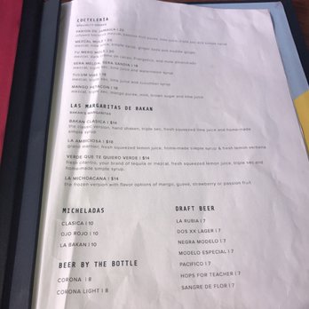 Bakan - Drinks - Mexican Near Me - Miami, Florida