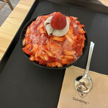 Sulbing Cafe - Strawberry shaved ice cream - Cafes Near Me - Mountain View, California