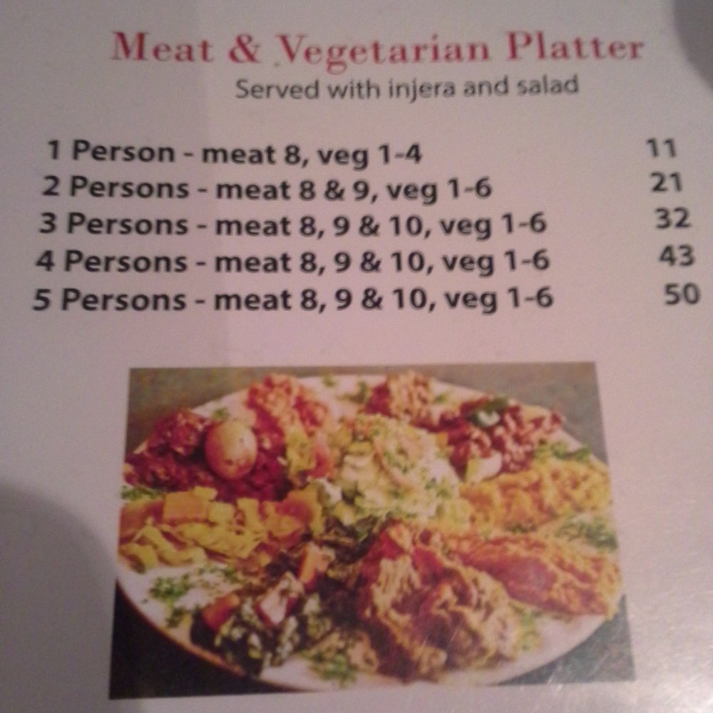 African Palace - Probably the only part of the menu that you hafta be concerned with, especially when with a group! - Ethiopian Near Me - Toronto, Ontario African Palace - Probably the only part of the menu that you hafta be concerned with, especially when with a group! - Ethiopian Near Me - Toronto, Ontario