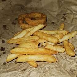 Philly Steak & Burger - Fries and Onion Rings