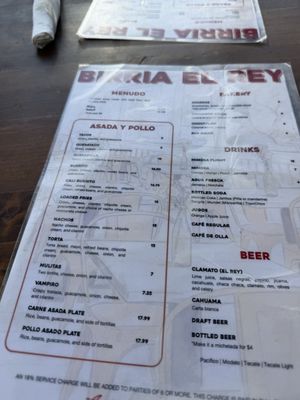 Menu photo 6 Birria El Rey San Diego, CA