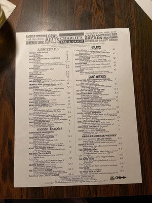 Menu photo 7 Charlies Bar & Grille Grand Rapids, MI