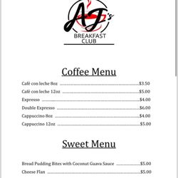 AJ’s Breakfast Club - Delicious Espresso!