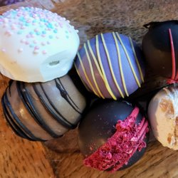 Cake Balls including Vanilla, Salted Caramel, Lemon Blueberry, Chocolate Raspberry and Cinnamon Toast Crunch from Downtown Dempsey's